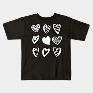 Valentines Day Love Heart Graphic Valentine_s Day Hearts Kids T-Shirt